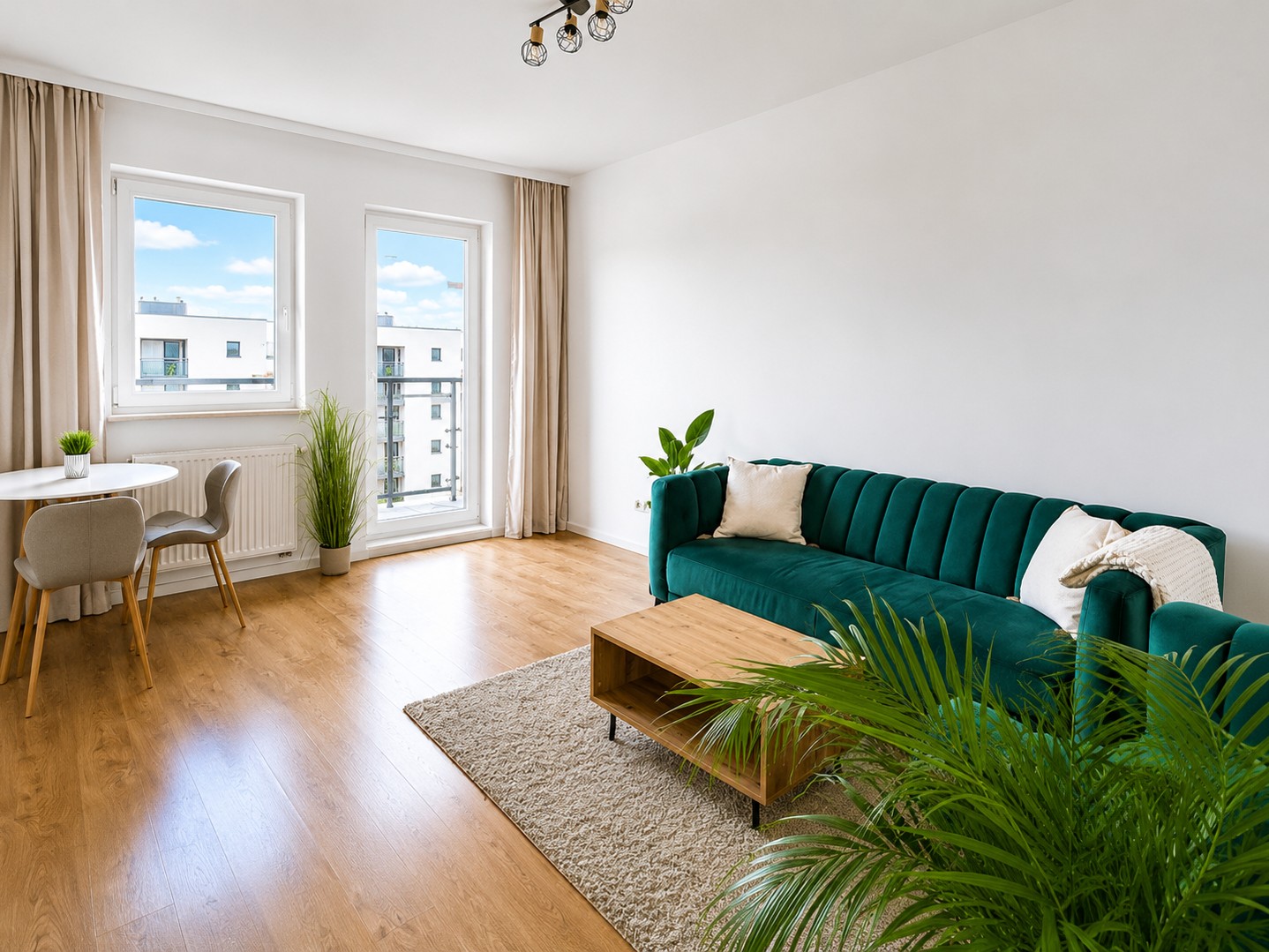 Salon i jadalnia — realizacja Zero Pośredników, Poznań Naramowice